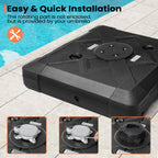 Base de parasol déporté Pellebant de 220 lb avec roulettes - N/A