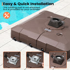 Base de parasol déporté Pellebant de 220 lb avec roulettes - N/A