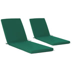 Coussins de chaise longue d'extérieur Polytrends résistants à la décoloration et toutes saisons (lot de 2)