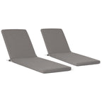 Coussins de chaise longue d'extérieur Polytrends résistants à la décoloration et toutes saisons (lot de 2)