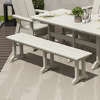 Banc de terrasse extérieur Polytrends Laguna en PEHD toutes saisons 65