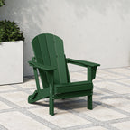 Chaise pliante Adirondack Polytrends Laguna résistante à la décoloration et aux intempéries pour patio extérieur