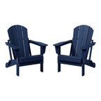 Chaises pliantes Adirondack Polytrends Laguna résistantes aux intempéries (lot de 2)