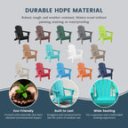 Chaises pliantes Adirondack Polytrends Laguna résistantes aux intempéries (lot de 2)