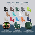 Chaises pliantes Adirondack Polytrends Laguna résistantes aux intempéries (lot de 2)