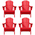 Chaises pliantes Adirondack Polytrends Laguna résistantes aux intempéries (lot de 4)