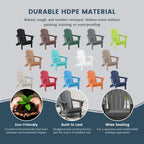 Chaises pliantes Adirondack Polytrends Laguna résistantes aux intempéries (lot de 4)