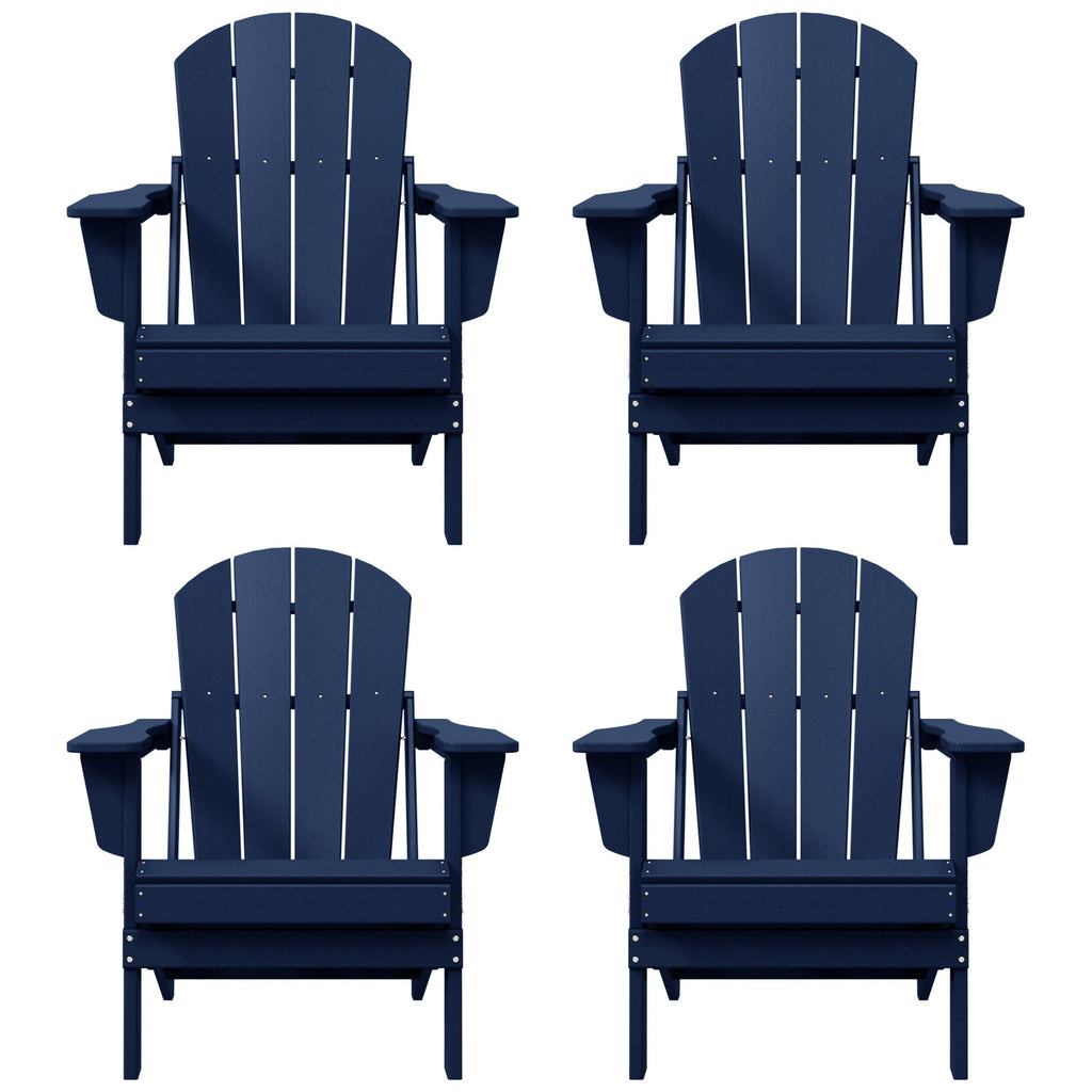 Chaises pliantes Adirondack Polytrends Laguna résistantes aux intempéries (lot de 4)