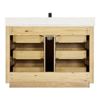 Meuble-lavabo Porto avec dessus en quartz blanc sans miroir