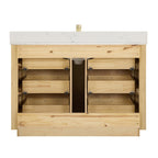 Meuble-lavabo Porto avec dessus en quartz blanc sans miroir