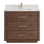 Meuble-lavabo Porto avec dessus en quartz blanc sans miroir