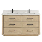 Meuble-lavabo Porto avec dessus en quartz blanc sans miroir