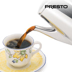 Cafetière Presto en acier inoxydable, percolateur robuste 12 tasses, argent - 2,79