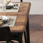 Ensemble table à manger rectangulaire pour 4 personnes avec chaises rembourrées