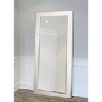 Miroir pleine longueur en bois de grange - Blanc vieilli - 62 x 27