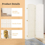 Paravent de séparation de pièce de 6 pieds de haut en fibre tissée, écran de confidentialité autoportant, écran pliant