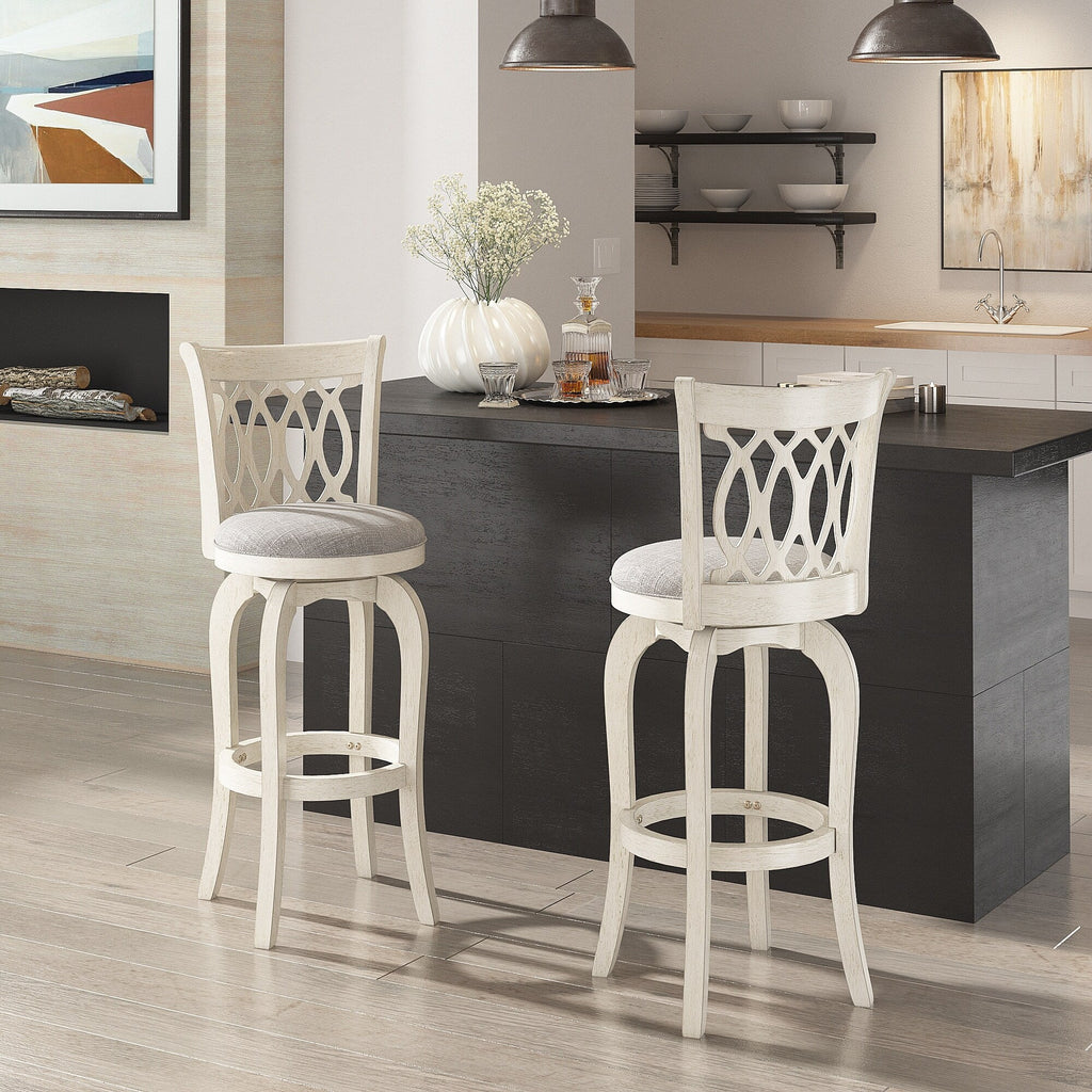 Tabouret de bar pivotant à dossier à défilement Rovinj