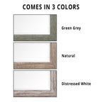 Miroir rustique pleine longueur - 66 x 32 cm, cadre rectangulaire en bois, miroir intégral pour salon, chambre à coucher