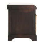 Banc de rangement tressé marron Euphemia de SAFAVIEH - 33,5 x 16,1 x 19,9 - 34 L x 16 P x 20 H