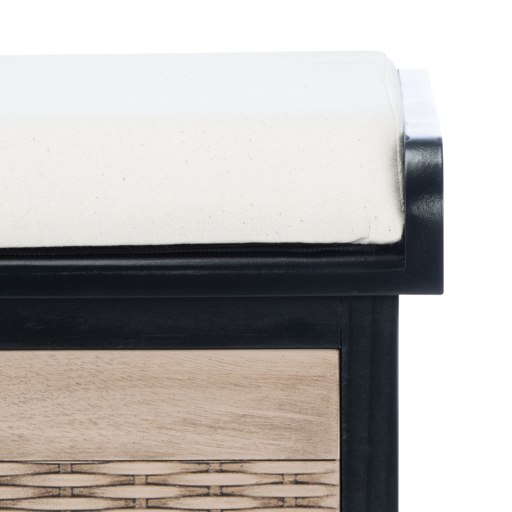 Banc de rangement à 3 tiroirs avec coussins SAFAVIEH Fiorello - 47,3 L x 15 L x 19 H - 47 L x 15 P x 19 H