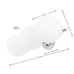 Applique murale traditionnelle SAFAVIEH Lighting Lambrini 21 (3 ampoules) - 6 L x 8 P x 21 H - 21 L x 8 P x 6 H