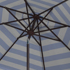 Parapluie à manivelle rayé SAFAVIEH Nargiz de 2,7 m, à motif festonné