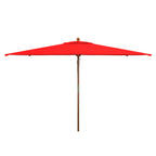 Parasol de marché à poulie en bois SAFAVIEH Outdoor Glauca de 11 pieds