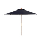 Parasol de marché à poulie en bois SAFAVIEH Outdoor Glauca de 11 pieds