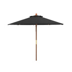 Parasol de marché à poulie en bois SAFAVIEH Outdoor Glauca de 11 pieds