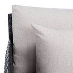 Lit de repos d'extérieur SAFAVIEH Taniyah en osier avec oreiller et coussins - 53 L x 28 P x 62 H