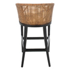 Tabouret de bar en rotin SAFAVIEH Virona de 76 cm (22,3 po l x 20,5 po l x 39 po H)