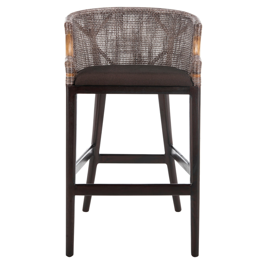 Tabouret de bar en rotin SAFAVIEH Virona de 76 cm (22,3 po l x 20,5 po l x 39 po H)