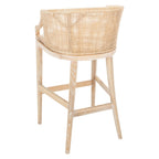 Tabouret de bar en rotin SAFAVIEH Virona de 76 cm (22,3 po l x 20,5 po l x 39 po H)