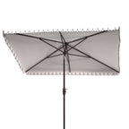 Parasol d'extérieur rectangulaire SAFAVIEH Zariah 6'x10' avec cantonnière