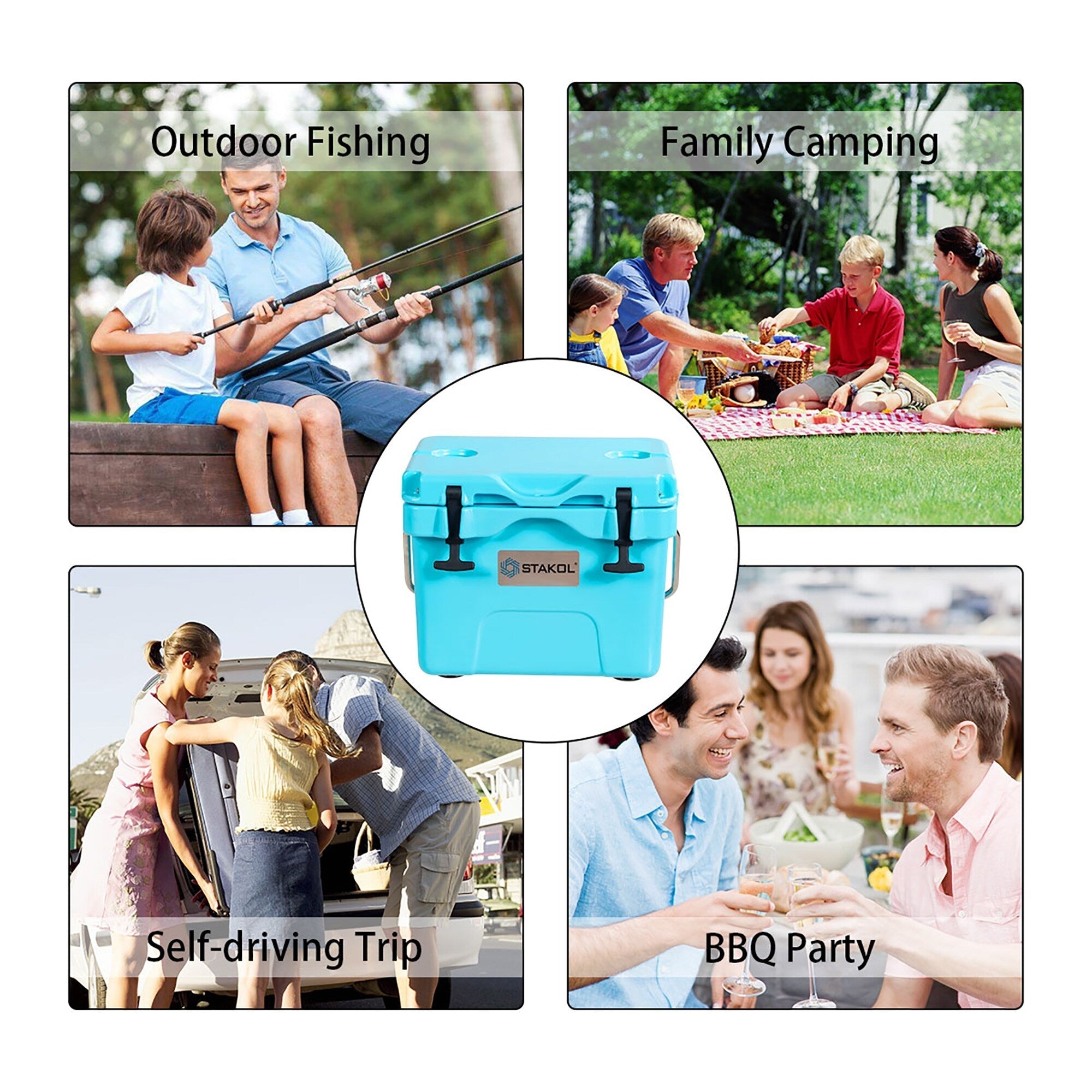 Glacière portable SKTAKOL 16 litres, anti-fuite, 24 canettes de glace - Voir les détails