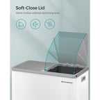 Poubelle double SONGMICS, 2 x 8 gallons, acier inoxydable