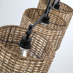 Lustre linéaire noir Sedgy à 3 lumières pour îlot de cuisine de style ferme - 41 W