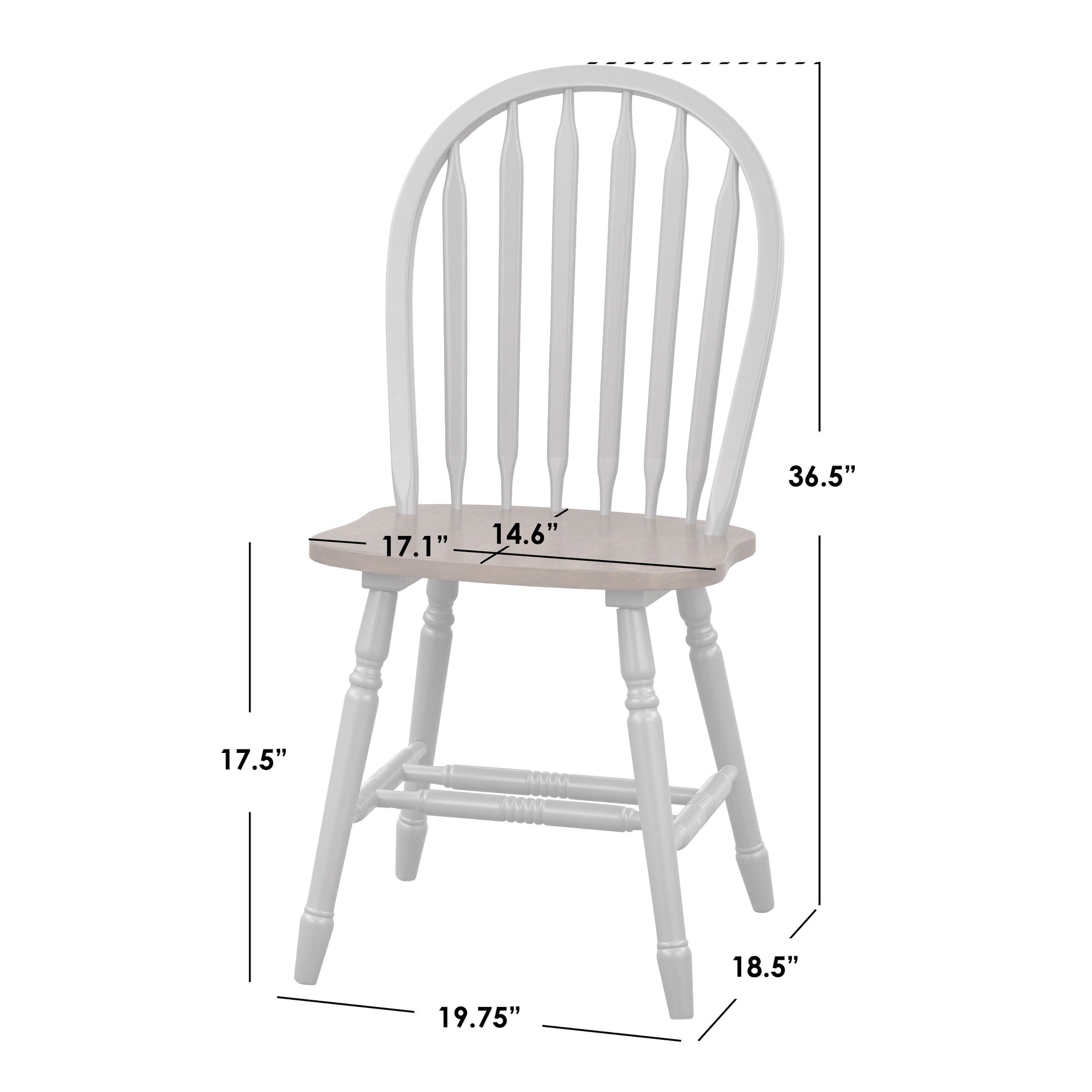 Ensemble de salle à manger 5 pièces en bois massif de style campagnard Carolina de Simple Living avec rallonge