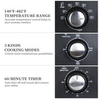 Four grille-pain simple d'une capacité de 20 litres, grille-pain de comptoir compact, facile à contrôler avec minuterie, réglage de la cuisson, du gril et du grillage