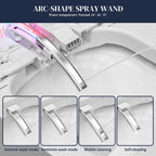 Toilettes intelligentes, bidet monobloc pour salle de bain, toilettes allongées modernes avec eau chaude, double chasse d'eau automatique, fonctionnement par capteur de pied