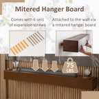 Étagère flottante murale pour manteau de cheminée en pin massif