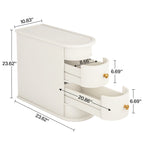 Table d'appoint étroite à deux tiroirs en bois massif