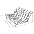 Cadre de futon Somette Carson en finition Java (matelas non inclus)