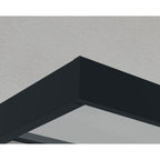 Auvent de porte et de fenêtre transparent gris Sophia de 3 pi