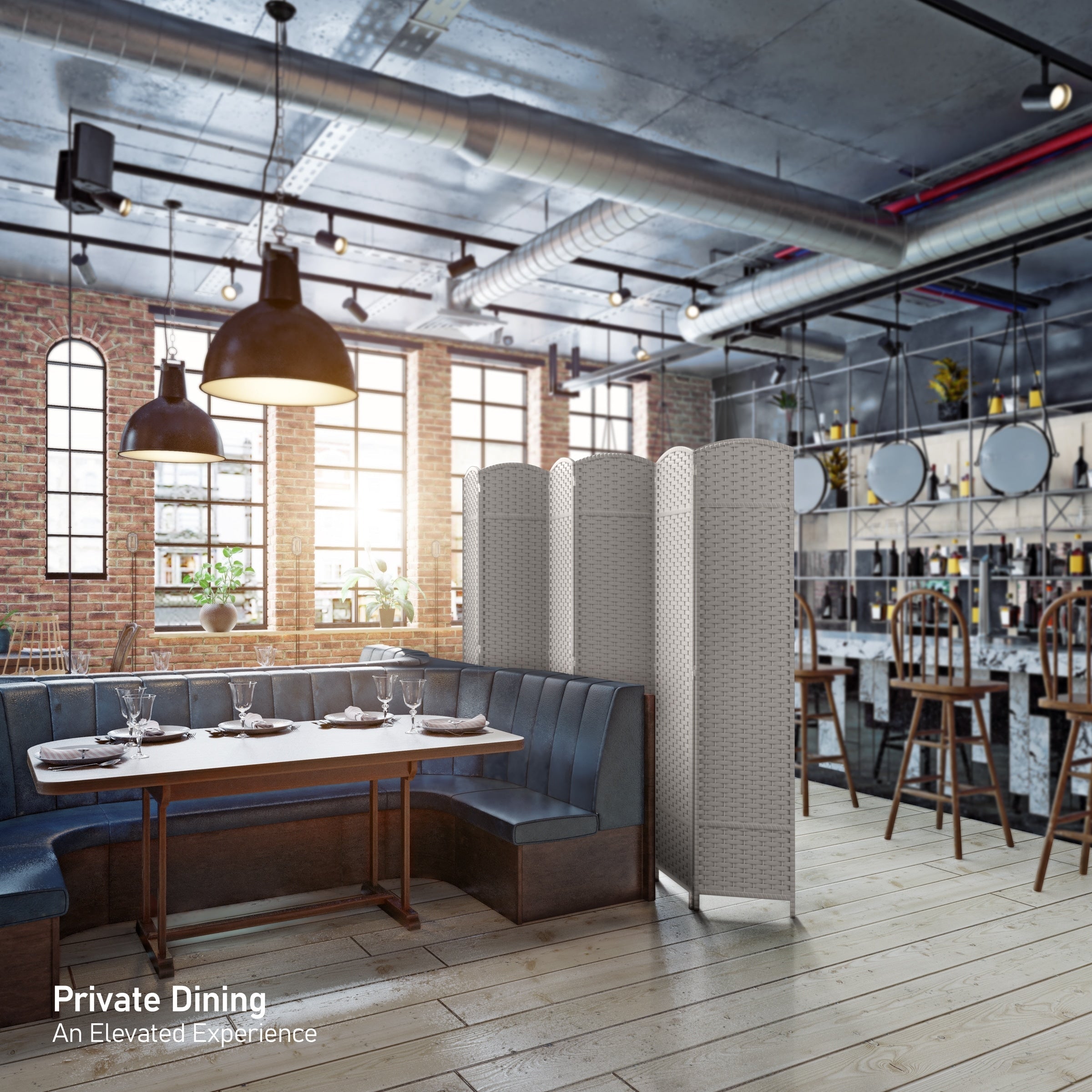 Séparateur de pièce Sorbus à 6 panneaux, cloison de séparation extra large et pliable, tissé à la main, à double charnière, en maille - 1,8 m