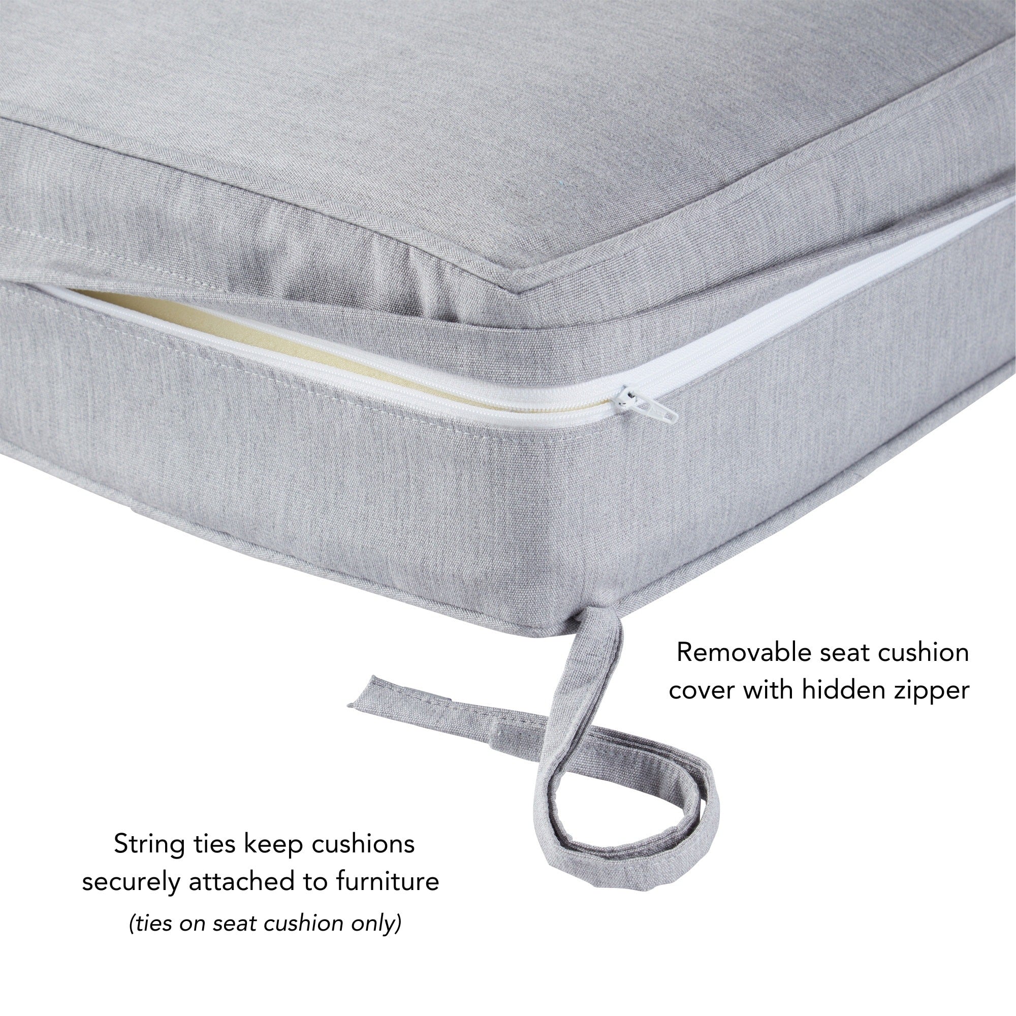 Ensemble de coussins d'extérieur à siège profond Sunbrella de qualité supérieure, 2 pièces