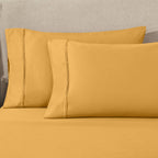 Parure de draps unie écologique en coton égyptien de qualité supérieure 1 200 fils