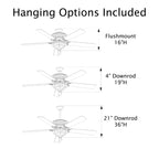 Ventilateur de plafond Halston en vitrail de style Tiffany - Épice - 52L x 52W x 19H - 52L x 52W x 19H