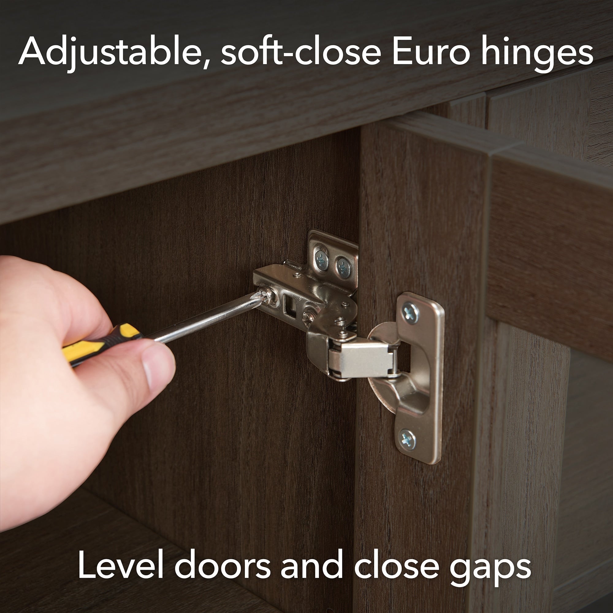 Meuble TV rectangulaire Tillman pour téléviseurs jusqu'à 75