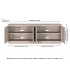 Meuble TV rectangulaire Tillman pour téléviseurs jusqu'à 75